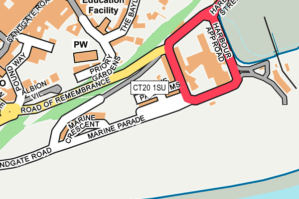 CT20 1SU map - OS OpenMap – Local (Ordnance Survey)