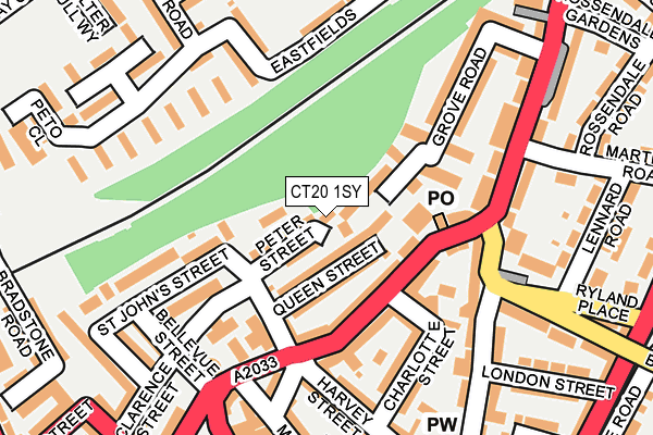 CT20 1SY map - OS OpenMap – Local (Ordnance Survey)