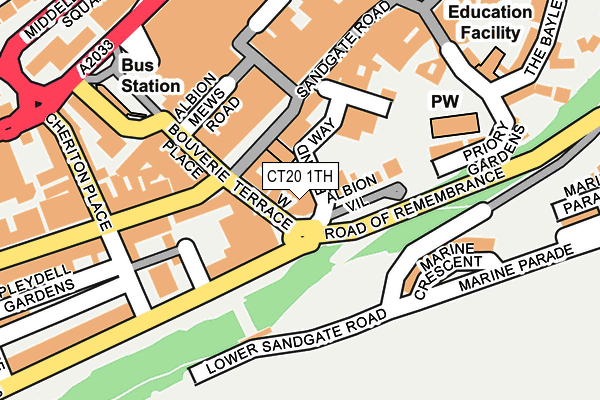 CT20 1TH map - OS OpenMap – Local (Ordnance Survey)