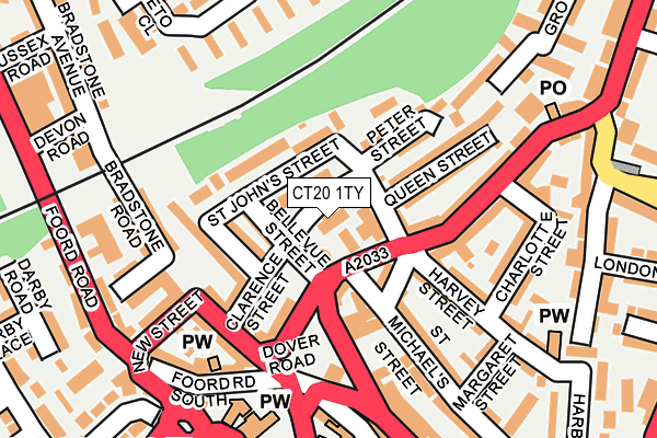 CT20 1TY map - OS OpenMap – Local (Ordnance Survey)