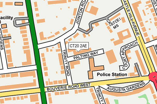 CT20 2AE map - OS OpenMap – Local (Ordnance Survey)