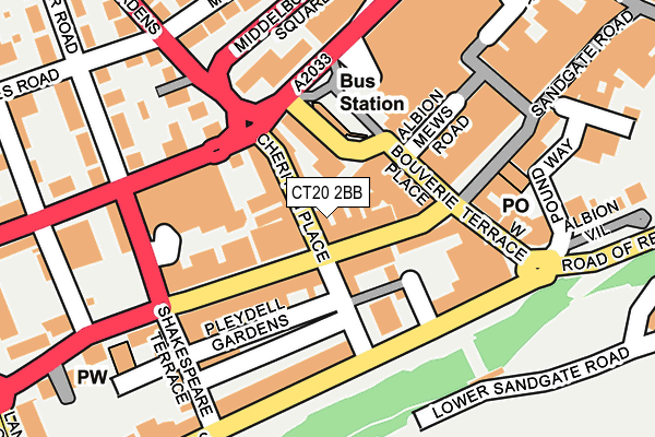 CT20 2BB map - OS OpenMap – Local (Ordnance Survey)