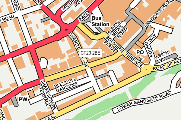 CT20 2BE map - OS OpenMap – Local (Ordnance Survey)