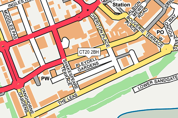 CT20 2BH map - OS OpenMap – Local (Ordnance Survey)