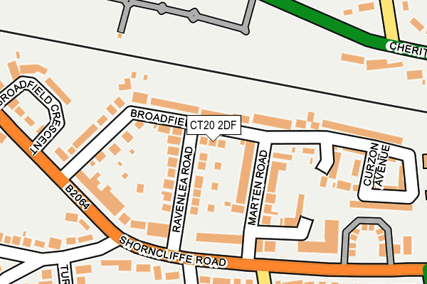 CT20 2DF map - OS OpenMap – Local (Ordnance Survey)