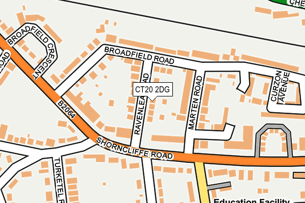 CT20 2DG map - OS OpenMap – Local (Ordnance Survey)