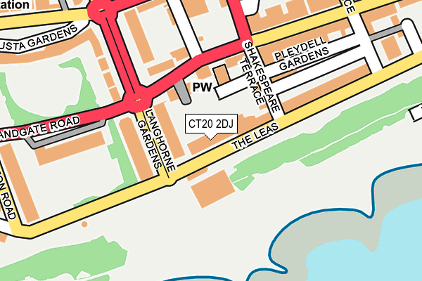 CT20 2DJ map - OS OpenMap – Local (Ordnance Survey)