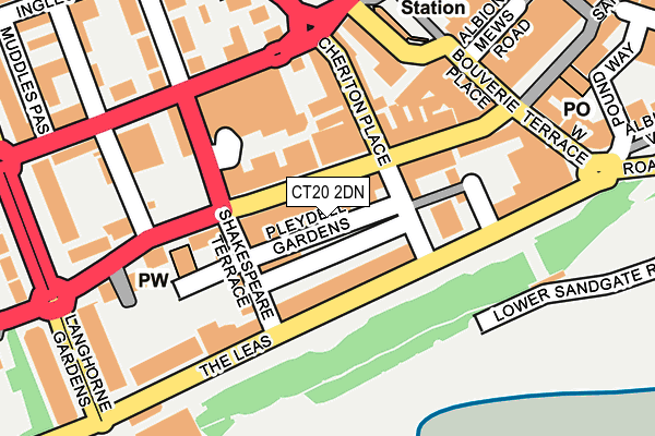 CT20 2DN map - OS OpenMap – Local (Ordnance Survey)