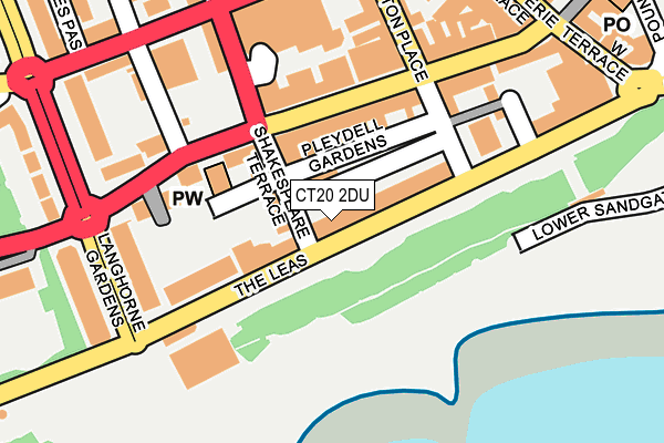 CT20 2DU map - OS OpenMap – Local (Ordnance Survey)