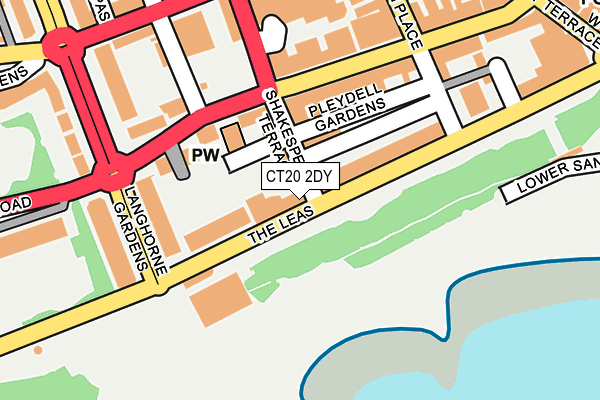 CT20 2DY map - OS OpenMap – Local (Ordnance Survey)