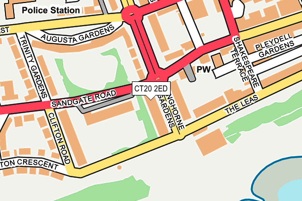 CT20 2ED map - OS OpenMap – Local (Ordnance Survey)