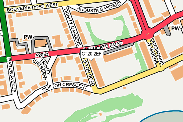 CT20 2EF map - OS OpenMap – Local (Ordnance Survey)