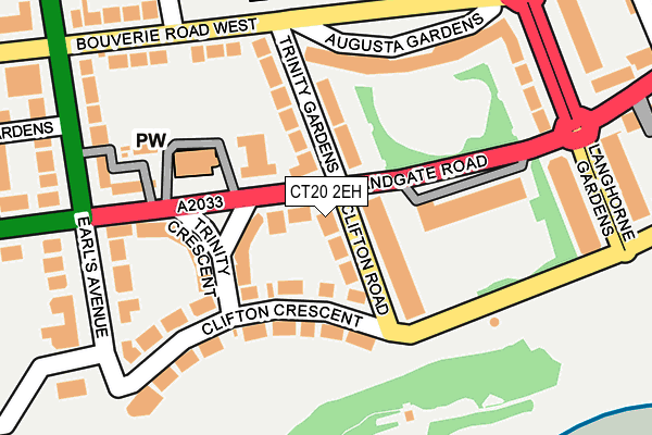 CT20 2EH map - OS OpenMap – Local (Ordnance Survey)