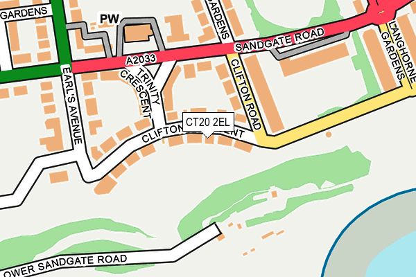 CT20 2EL map - OS OpenMap – Local (Ordnance Survey)