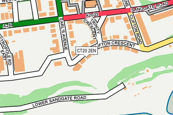 CT20 2EN map - OS OpenMap – Local (Ordnance Survey)