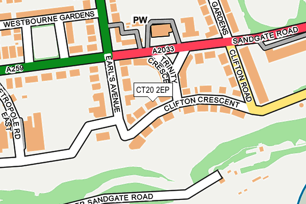 CT20 2EP map - OS OpenMap – Local (Ordnance Survey)