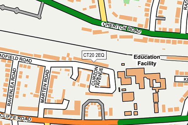 CT20 2EQ map - OS OpenMap – Local (Ordnance Survey)