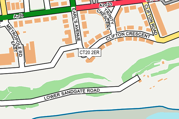 CT20 2ER map - OS OpenMap – Local (Ordnance Survey)