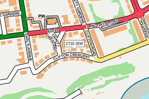 CT20 2EW map - OS OpenMap – Local (Ordnance Survey)