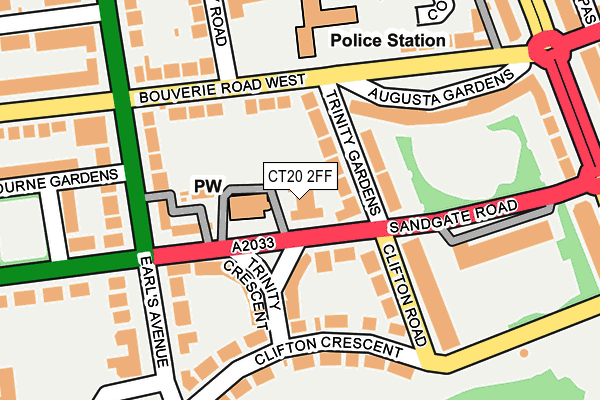 CT20 2FF map - OS OpenMap – Local (Ordnance Survey)