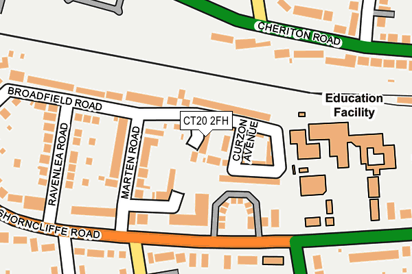 CT20 2FH map - OS OpenMap – Local (Ordnance Survey)