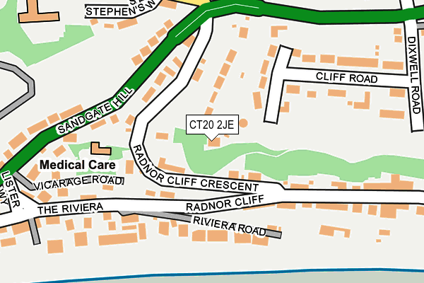 CT20 2JE map - OS OpenMap – Local (Ordnance Survey)