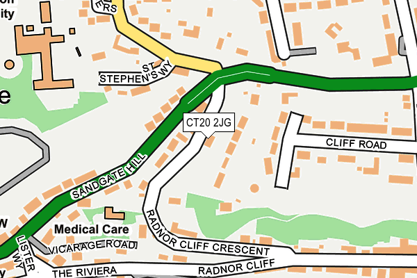 CT20 2JG map - OS OpenMap – Local (Ordnance Survey)
