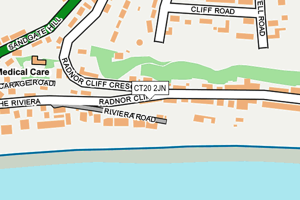 CT20 2JN map - OS OpenMap – Local (Ordnance Survey)