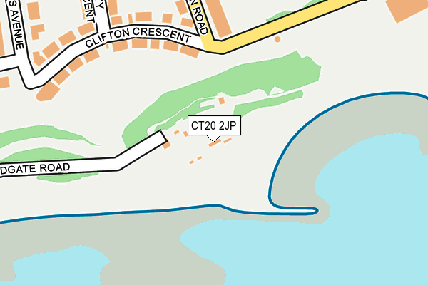 CT20 2JP map - OS OpenMap – Local (Ordnance Survey)