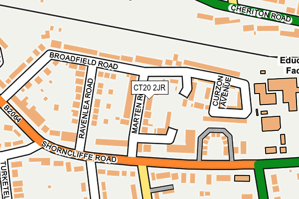 CT20 2JR map - OS OpenMap – Local (Ordnance Survey)