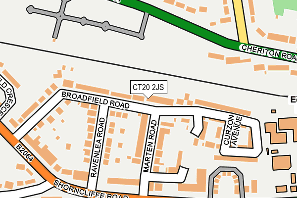 CT20 2JS map - OS OpenMap – Local (Ordnance Survey)