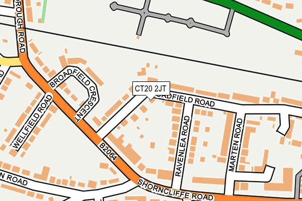 CT20 2JT map - OS OpenMap – Local (Ordnance Survey)