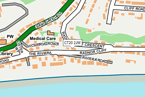 CT20 2JW map - OS OpenMap – Local (Ordnance Survey)