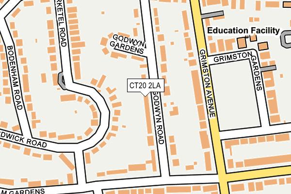 CT20 2LA map - OS OpenMap – Local (Ordnance Survey)