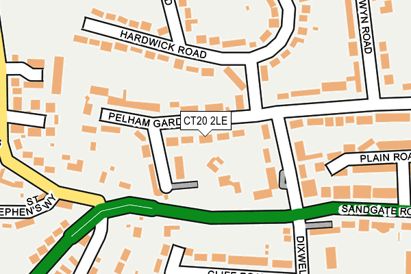 CT20 2LE map - OS OpenMap – Local (Ordnance Survey)