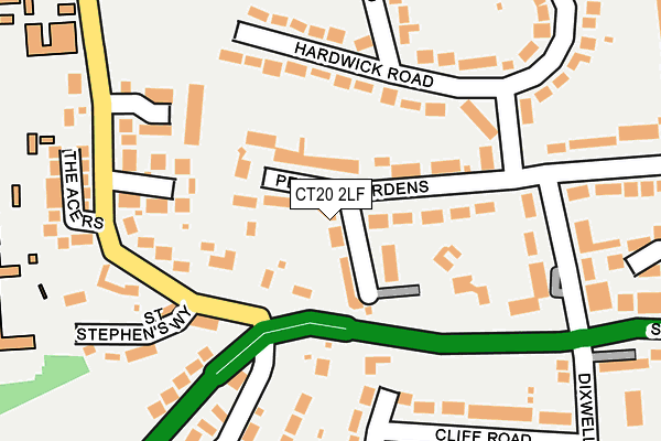 CT20 2LF map - OS OpenMap – Local (Ordnance Survey)