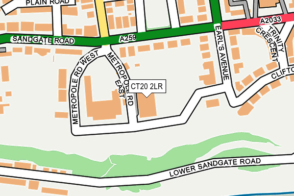 CT20 2LR map - OS OpenMap – Local (Ordnance Survey)