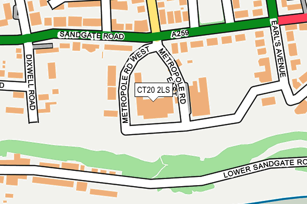 CT20 2LS map - OS OpenMap – Local (Ordnance Survey)