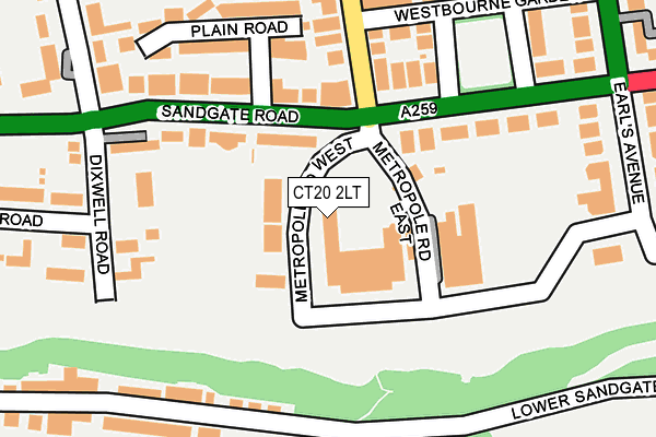 CT20 2LT map - OS OpenMap – Local (Ordnance Survey)