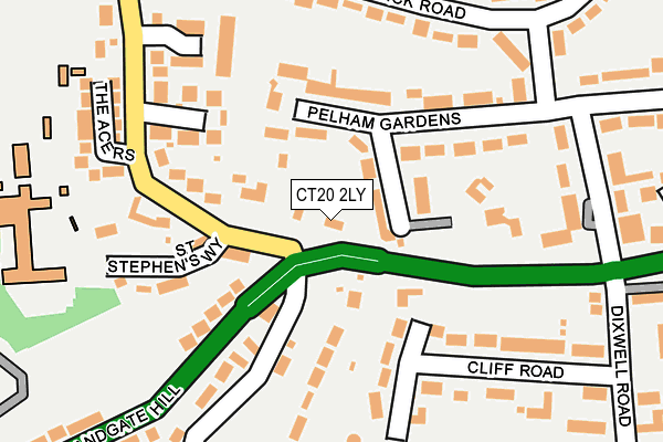 CT20 2LY map - OS OpenMap – Local (Ordnance Survey)