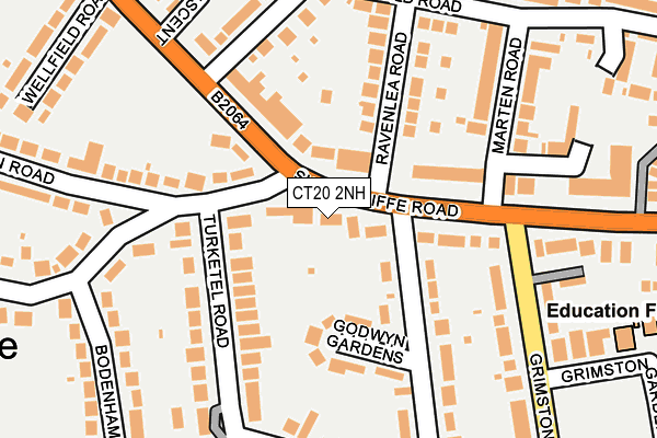 CT20 2NH map - OS OpenMap – Local (Ordnance Survey)