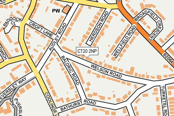 CT20 2NP map - OS OpenMap – Local (Ordnance Survey)