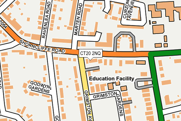 CT20 2NQ map - OS OpenMap – Local (Ordnance Survey)