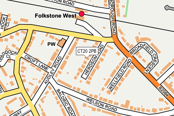 CT20 2PB map - OS OpenMap – Local (Ordnance Survey)