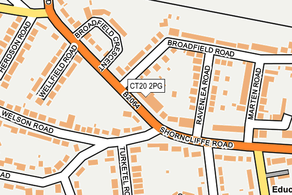 CT20 2PG map - OS OpenMap – Local (Ordnance Survey)