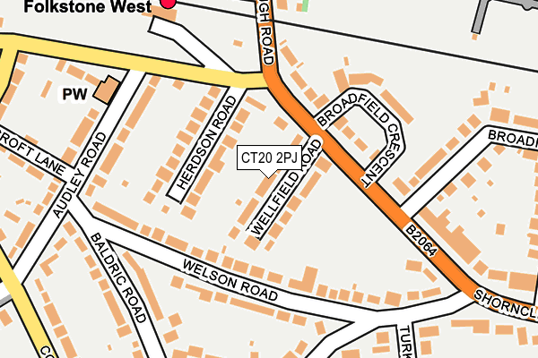 CT20 2PJ map - OS OpenMap – Local (Ordnance Survey)