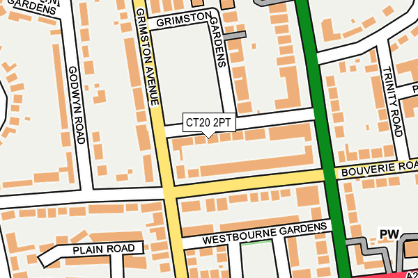 CT20 2PT map - OS OpenMap – Local (Ordnance Survey)