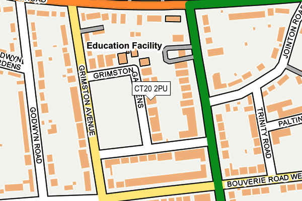 CT20 2PU map - OS OpenMap – Local (Ordnance Survey)