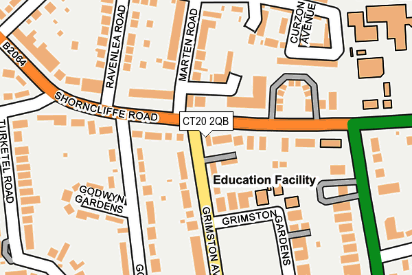 CT20 2QB map - OS OpenMap – Local (Ordnance Survey)