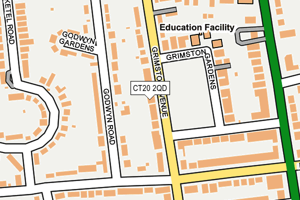 CT20 2QD map - OS OpenMap – Local (Ordnance Survey)